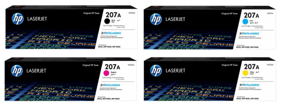 HP 207A Cyan Magenta Yellow Black Toner Cartridge Multipack
