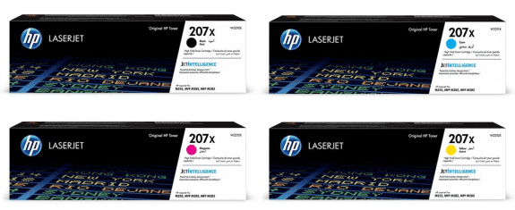 HP 207X Cyan Magenta Yellow Black Toner Cartridge Multipack
